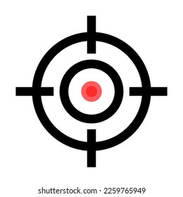 Scharfrichter-Zielsymbol. Ziel. Artikel. Vektorgrafik.