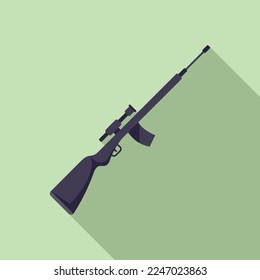 Icono de cañón del francotirador vector plano. Fuego de rifle. Ámbito de las armas