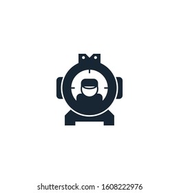 sniper creative icon. From Gaming icons collection. Isolated sniper sign on white background
