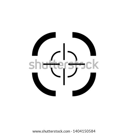 Sniper crosshairs bold icon. Simple gun scope sight glyph