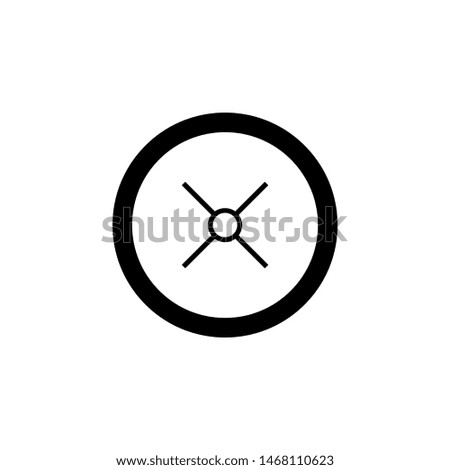 Sniper crosshairs bold icon. Simple gun scope sight glyph
