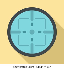 Sniper elite aim icon. Flat illustration of sniper elite aim vector icon for web design