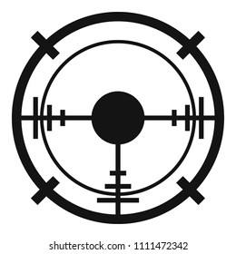Sniper elite aim icon. Simple illustration of sniper elite aim vector icon for web design isolated on white background