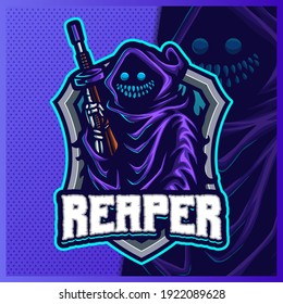 Shooter Game Logo Images Stock Photos Vectors Shutterstock - dark reaper hood roblox