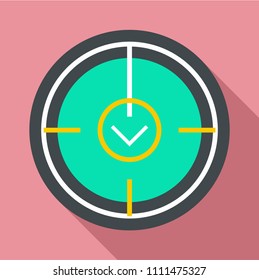 Sniper gun aim icon. Flat illustration of sniper gun aim vector icon for web design