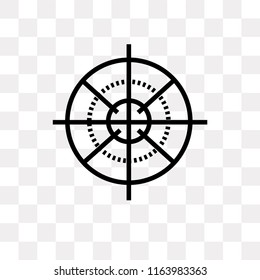 Sniper Gun Target vector icon isolated on transparent background, Sniper Gun Target logo concept