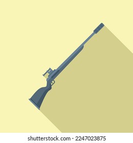 Sniper icon flat vector. Rifle gun. Weapon scope