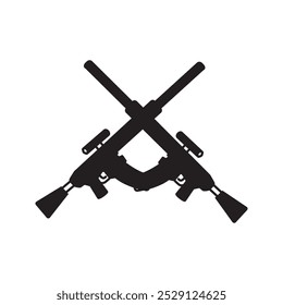 Conjunto de iconos de francotirador, color editable