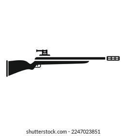 Icono de francotirador simple vector. Fuego de rifle. Ámbito de las armas