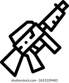 sniper icon. Thin Linear Style Design Isolated On White Background