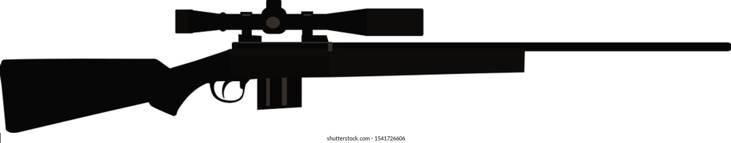 sniper m 700 weapon black metal vector