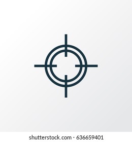 Sniper Aim Line Icon Gun Crosshair Stock Vector (Royalty Free) 1438937207