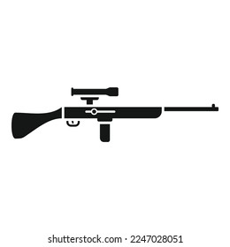 Icono de pistola de francotirador simple vector. Ámbito de juego. Ejército de combate