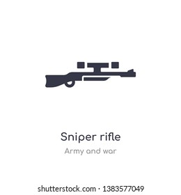 sniper rifle icon. isolated sniper rifle icon vector illustration from army and war collection. editable sing symbol can be use for web site and mobile app