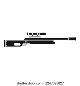 Sniper rifle icon simple vector. Weapon gun. Army pistol