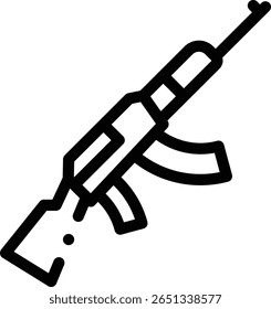 Scharfschützensymbol. Design mit dünnen linearen Stilen einzeln auf weißem Hintergrund
