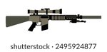 Sniper rifle isolated on white background