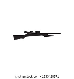 rifle de francotirador con arte vectorial de alcance