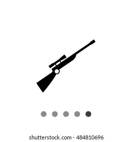 Sniper rifle simple icon