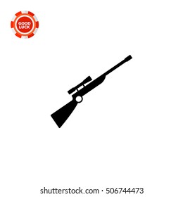 Sniper rifle simple icon
