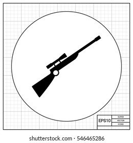 Sniper rifle simple icon