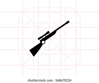 Sniper rifle simple icon