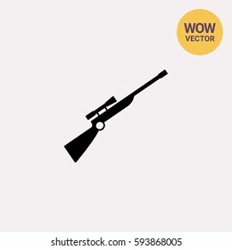 Sniper rifle simple icon
