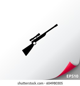 Sniper rifle simple icon