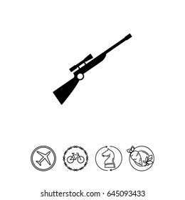 Sniper rifle simple icon