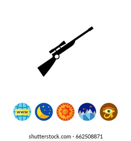 Sniper rifle simple icon