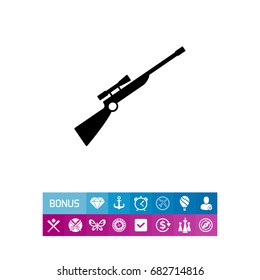 Sniper Rifle Simple Icon