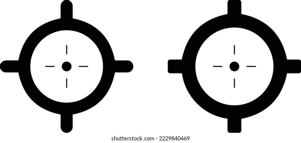 blanco de rifle de francotirador. Icono de vector de foco. Icono de objetivo de destino. flecha de enfoque de destino. diseño de objetivos de marketing