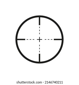 Sniper rifle target icon. Vector. Line style.