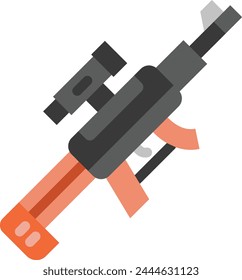 Sniper Rifle Vector Flat Icon Design