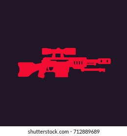 Sniper rifle vector icon