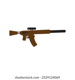 Sniper Gewehr Vektor Symbol Farbe bearbeitbar