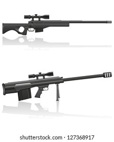 sniper rifle vector illustration isolated on white background