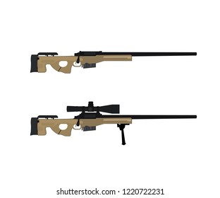 Sniper rifle white background