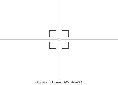 Un alcance de francotirador, una caja y simples líneas lisas, colocado sobre fondo blanco. Conceptos: focalización, enfoque, precisión, claridad.