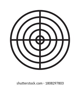 Sniper scope cross. Rifle optical sight isolated on white background, vector aim scoping symbol, weapon aiming targe on whit background