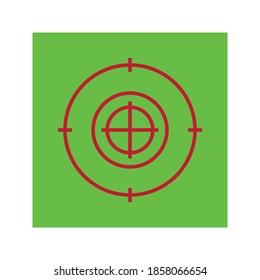 Scharfschützenkreuz. Rifle optische Sicht einzeln auf weißem Hintergrund, Vektorsymbol für Zielsetzung, Zielwaffenzielscheibe auf weißem Hintergrund