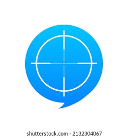 Cruce de ámbito del francotirador. Distancia óptica de brillo aislada sobre un fondo transparente. Ilustración del vector