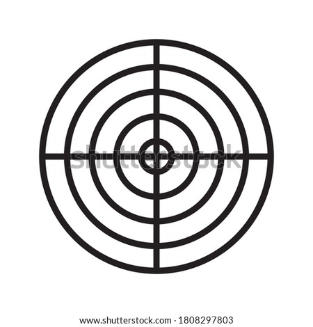 Sniper scope cross. Rifle optical sight isolated on white background, vector aim scoping symbol, weapon aiming targe on whit background