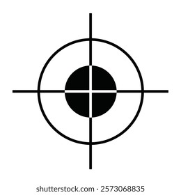 Sniper Scope Crosshair Icon Representing a Headshot Concept