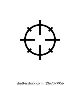 Sniper scope crosshairs thin icon set. Isolated rifle gun target.