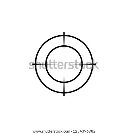Sniper scope crosshairs thin icon set. Isolated rifle gun target.