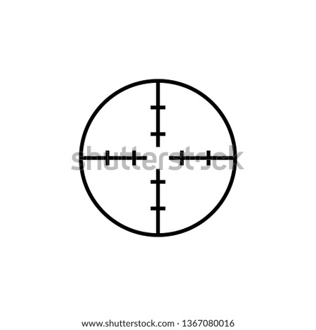 Sniper scope crosshairs thin icon set. Isolated rifle gun target.