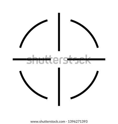 Sniper scope crosshairs thin icon set. Isolated rifle gun target