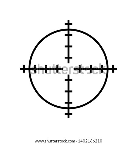 Sniper scope crosshairs thin icon set. Isolated rifle gun target