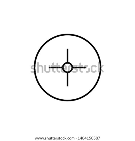 Sniper scope crosshairs thin icon set. Isolated rifle gun target